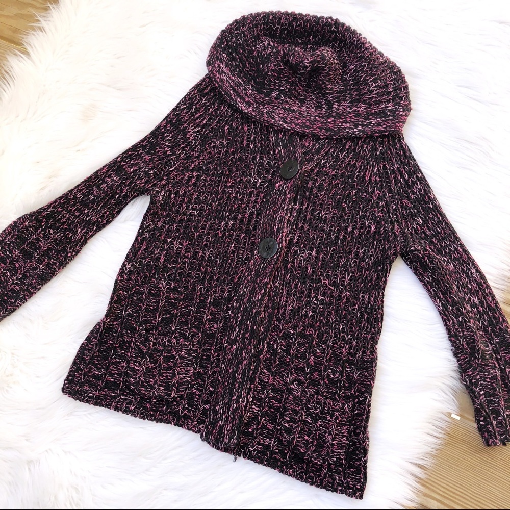 BCBGMaxazria Long Sleeve Hoodie Knit Sweater